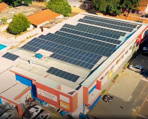 Instala&ccedil;&atilde;o comercial de energia solar